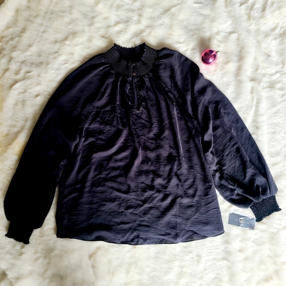 studio jpr Women's Smoked Black Top, Keyhole, Size XL - Picture 3 of 6